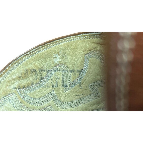 Justin Lizard Skin Mens Cowboy Boots Exotic Western Brown IMPERFECT Size 11 D - Picture 10 of 10